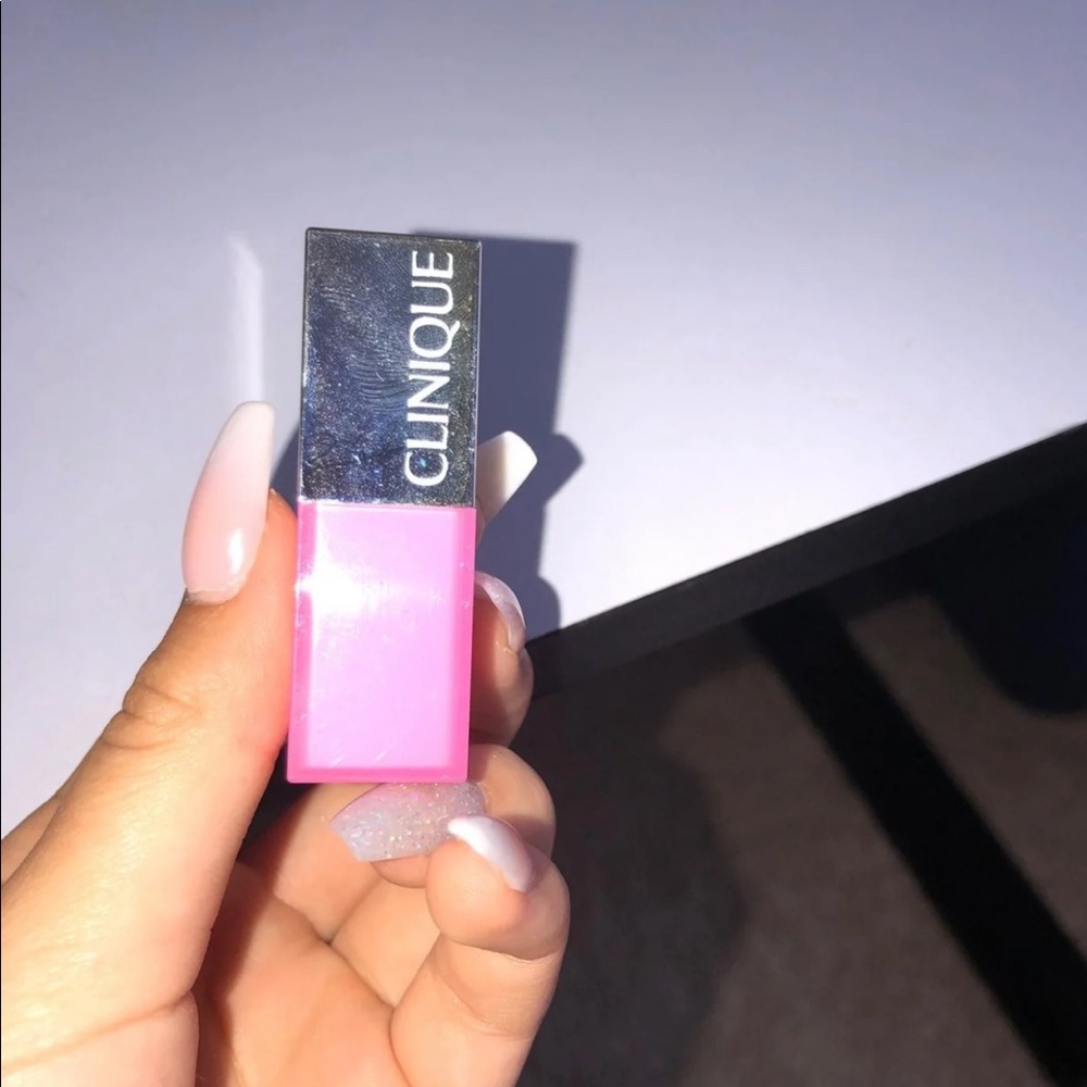Hot pink travel size Clinique Lipstick
